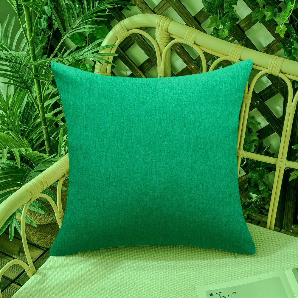 Pack of 1 Solid Color Outdoor Waterproof Throw Pillow Square 18"x18" or Rectangle 12"x20"