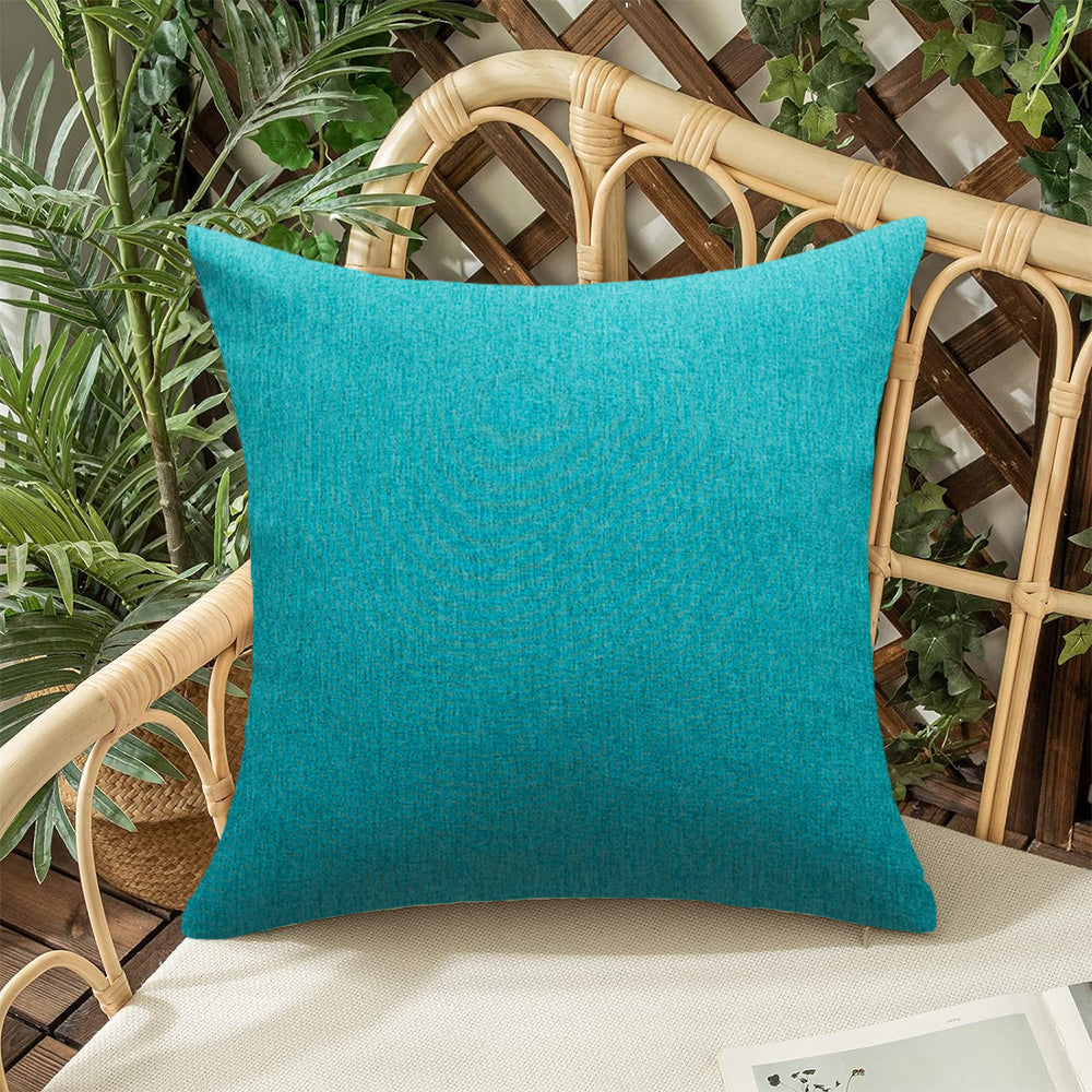 Pack of 1 Solid Color Outdoor Waterproof Throw Pillow Square 18"x18" or Rectangle 12"x20"
