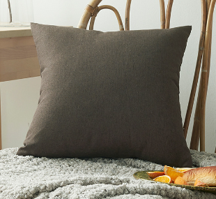 18x18 tan decorative throw pillow by fancy & stacy