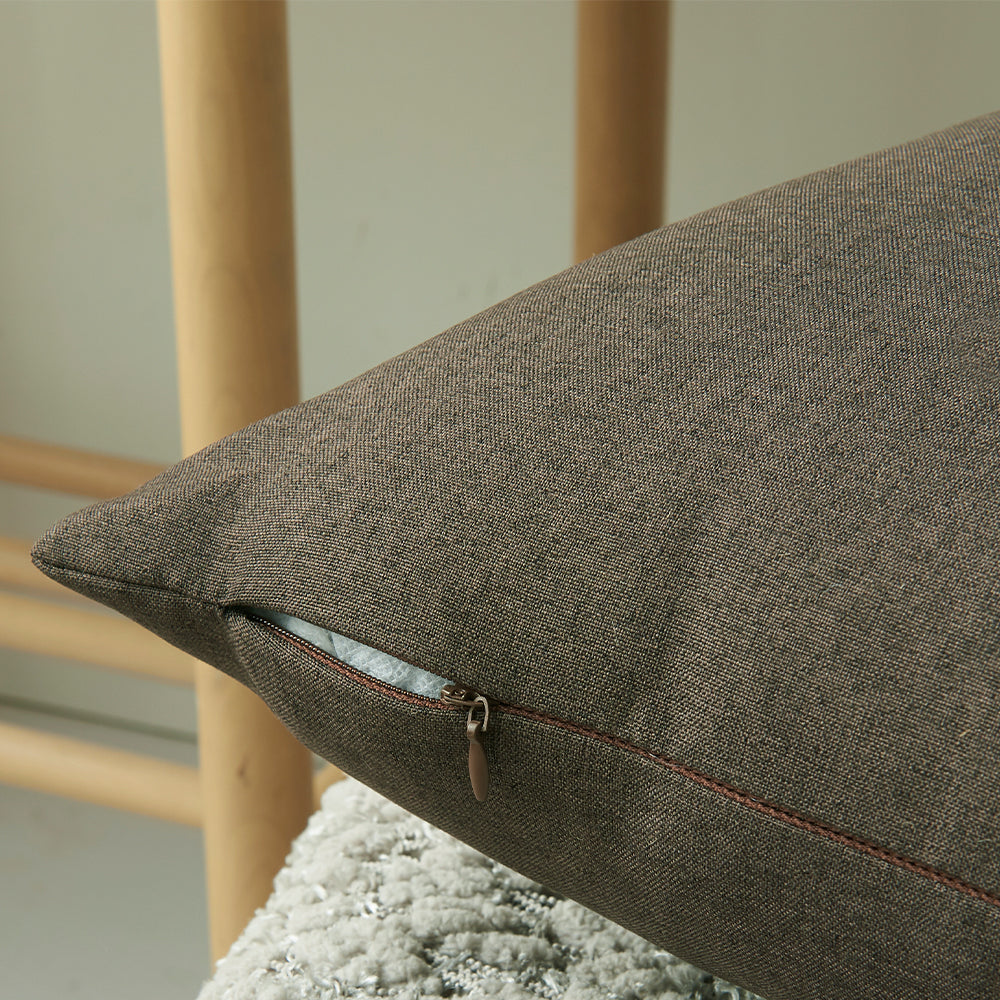 Pack of 1 Solid Color Outdoor Waterproof Throw Pillow Square 18"x18" or Rectangle 12"x20"