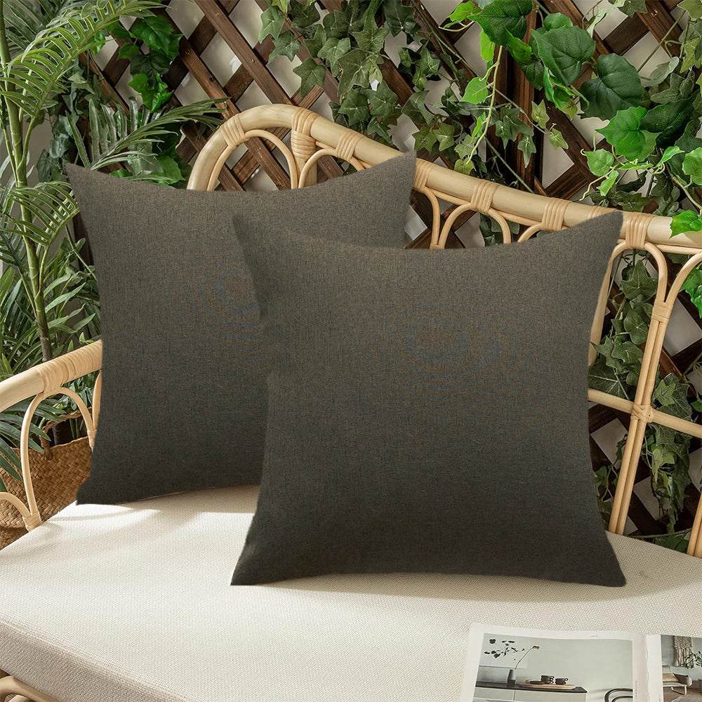 Pack of 1 Solid Color Outdoor Waterproof Throw Pillow Square 18"x18" or Rectangle 12"x20"