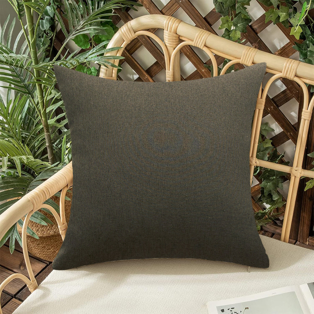 Pack of 1 Solid Color Outdoor Waterproof Throw Pillow Square 18"x18" or Rectangle 12"x20"