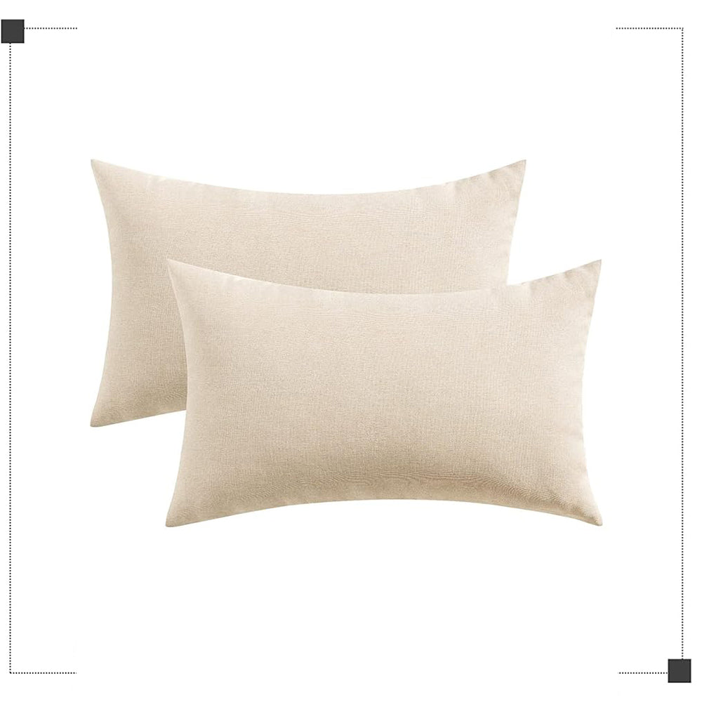 Pack of 1 Solid Color Outdoor Waterproof Throw Pillow Square 18"x18" or Rectangle 12"x20"