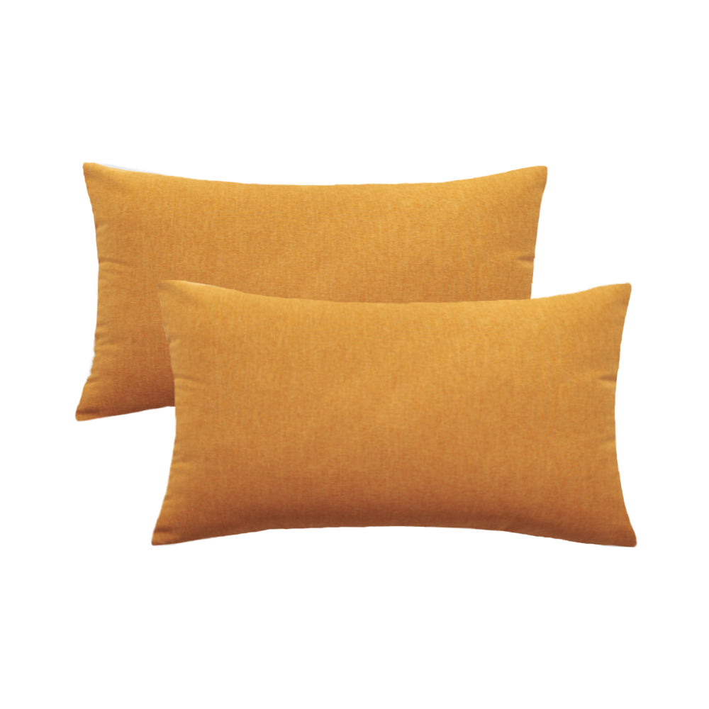 Pack of 1 Solid Color Outdoor Waterproof Throw Pillow Square 18"x18" or Rectangle 12"x20"