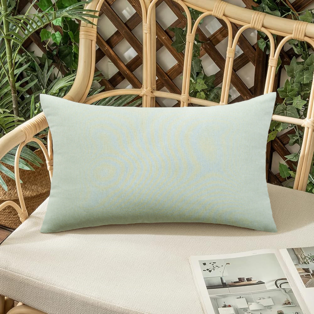 Pack of 1 Solid Color Outdoor Waterproof Throw Pillow Square 18"x18" or Rectangle 12"x20"