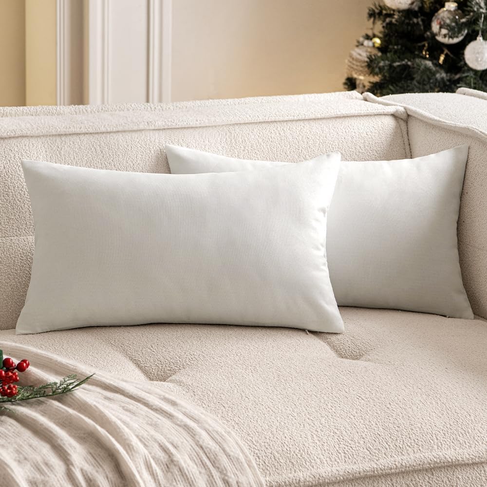 Pack of 1 Solid Color Outdoor Waterproof Throw Pillow Square 18"x18" or Rectangle 12"x20"