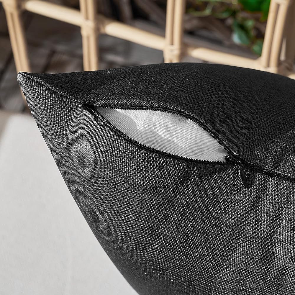 Pack of 1 Solid Color Outdoor Waterproof Throw Pillow Square 18"x18" or Rectangle 12"x20"