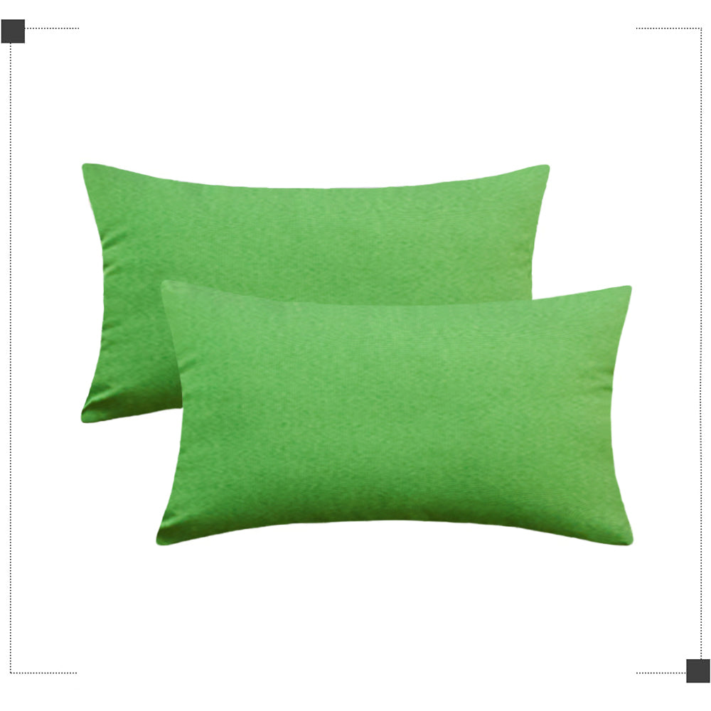Pack of 1 Solid Color Outdoor Waterproof Throw Pillow Square 18"x18" or Rectangle 12"x20"