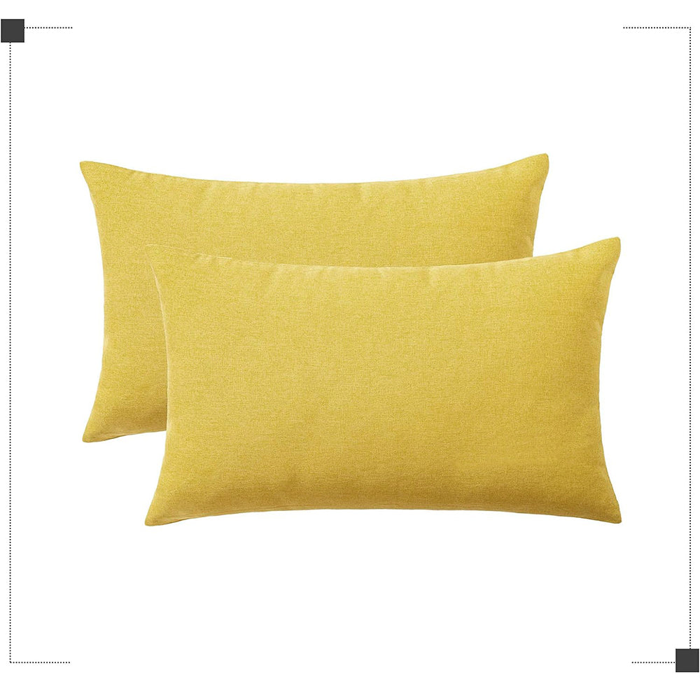 Pack of 1 Solid Color Outdoor Waterproof Throw Pillow Square 18"x18" or Rectangle 12"x20"