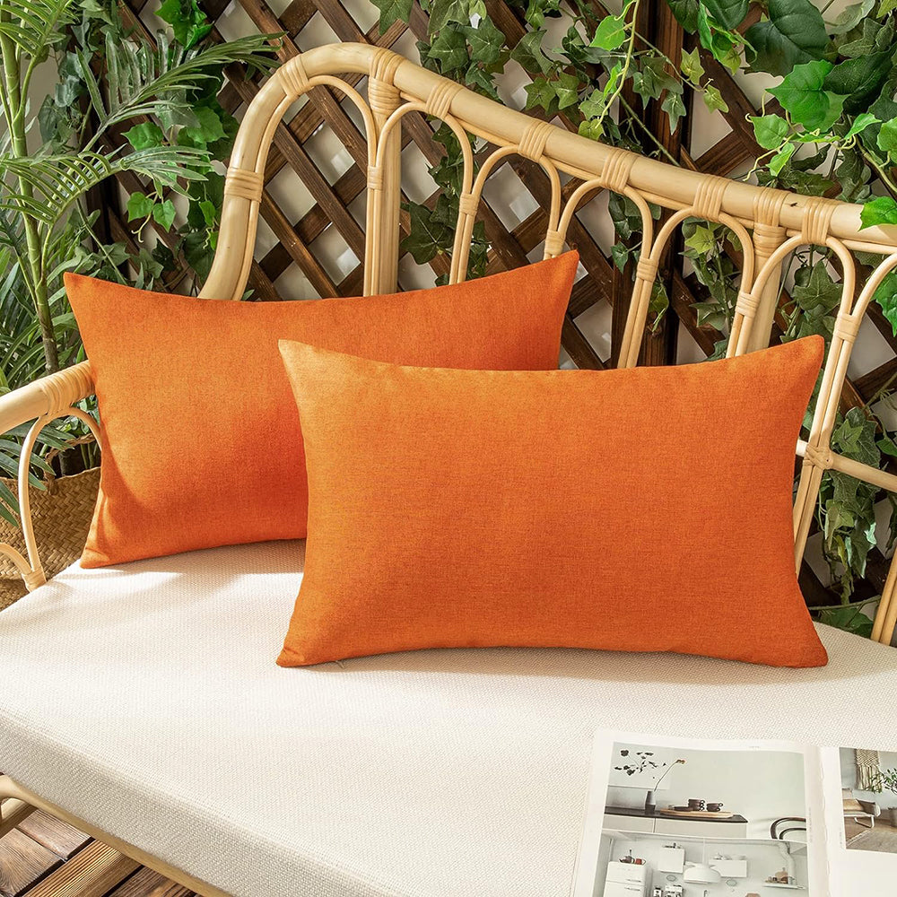 Pack of 1 Solid Color Outdoor Waterproof Throw Pillow Square 18"x18" or Rectangle 12"x20"