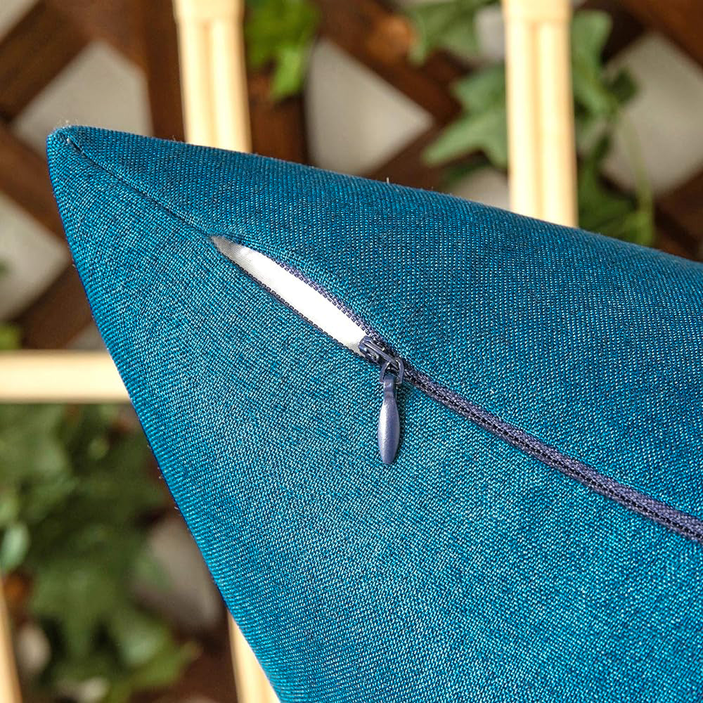 Pack of 1 Solid Color Outdoor Waterproof Throw Pillow Square 18"x18" or Rectangle 12"x20"