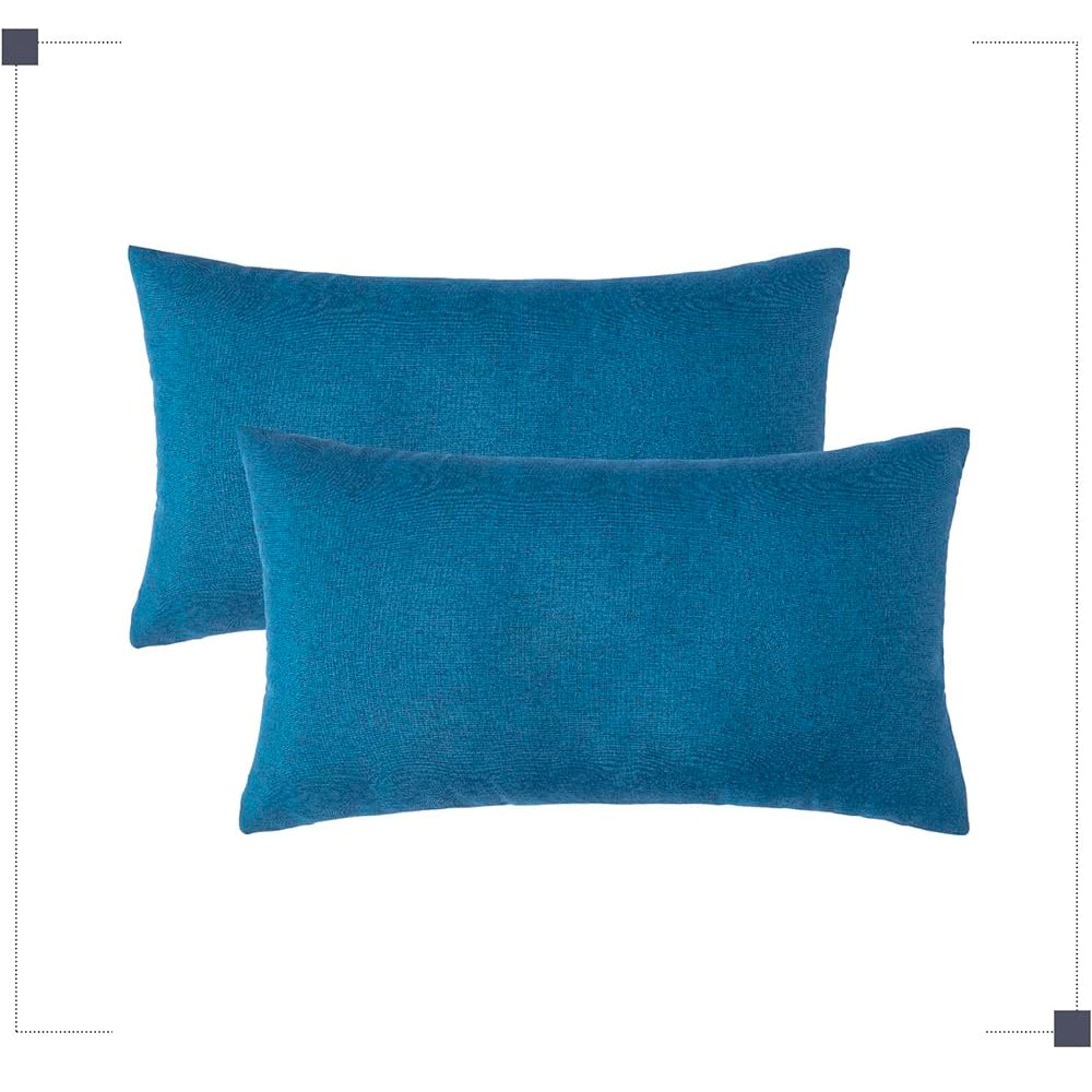 Pack of 1 Solid Color Outdoor Waterproof Throw Pillow Square 18"x18" or Rectangle 12"x20"