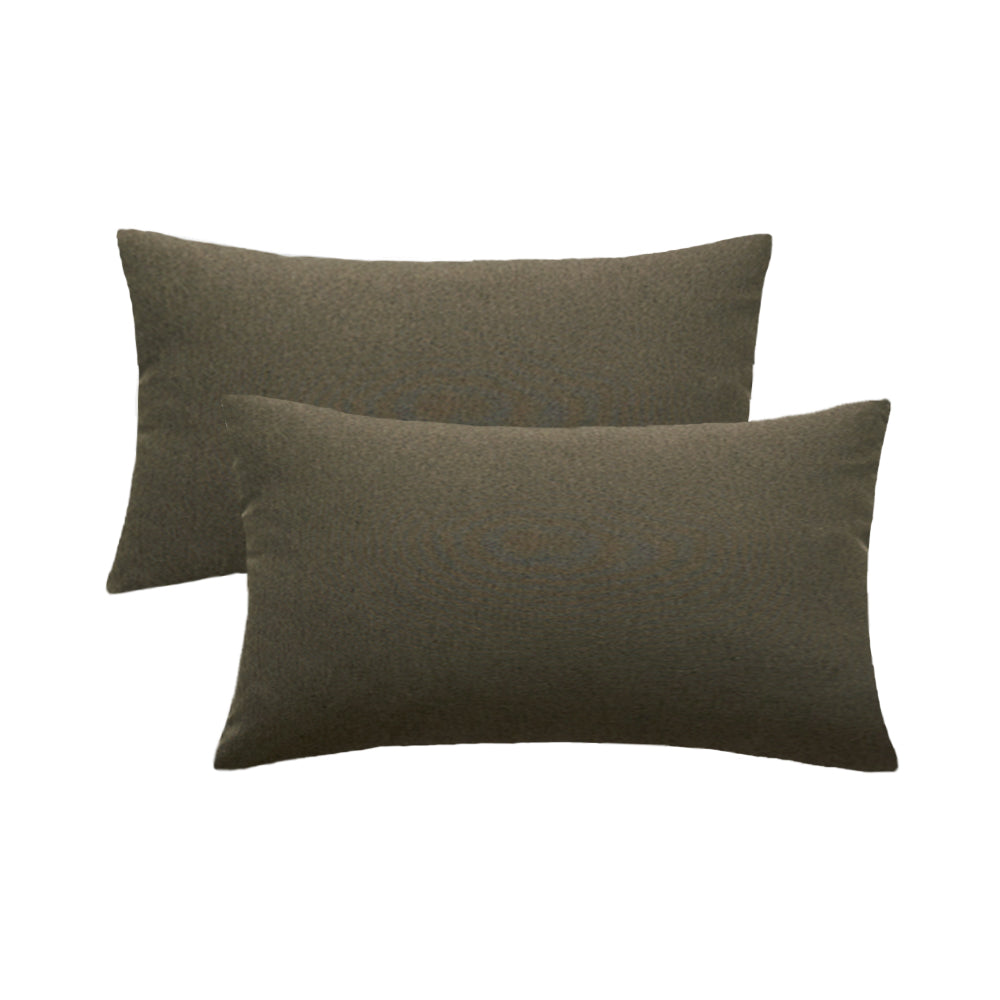 Pack of 1 Solid Color Outdoor Waterproof Throw Pillow Square 18"x18" or Rectangle 12"x20"