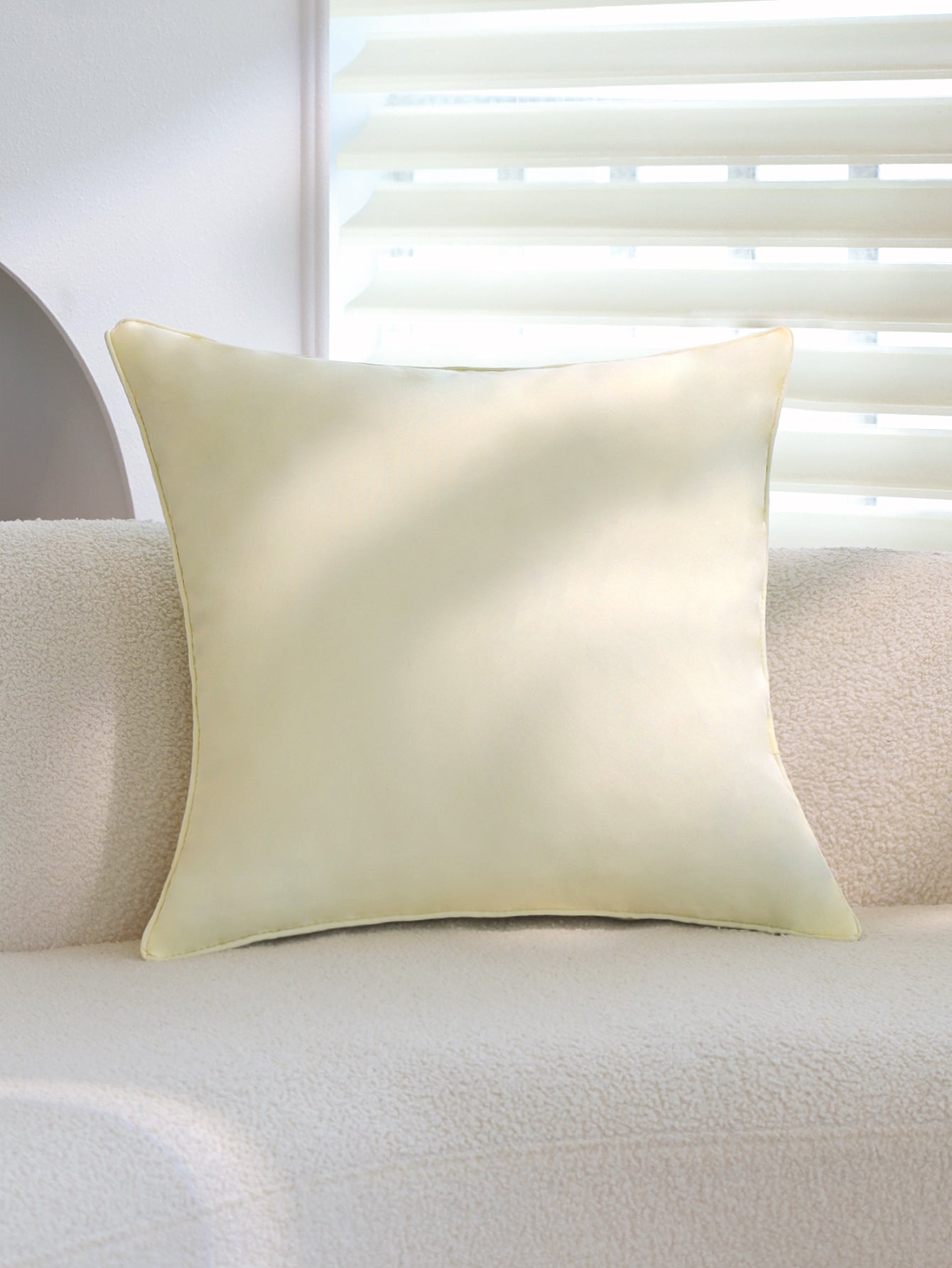 Solid Color Outdoor Waterproof solid-color decorative throw pillow collection with contrasting ivory piping pack of 1