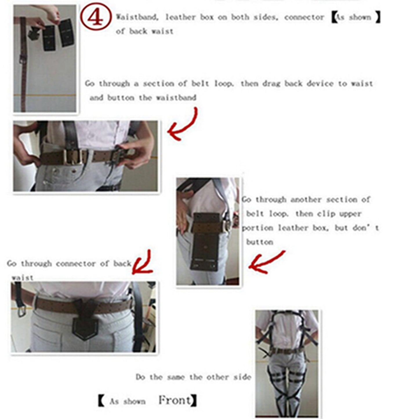 Attack on titan cosplay costume shingeki no kyojin recon corps mikasa ackerman harness belt hook