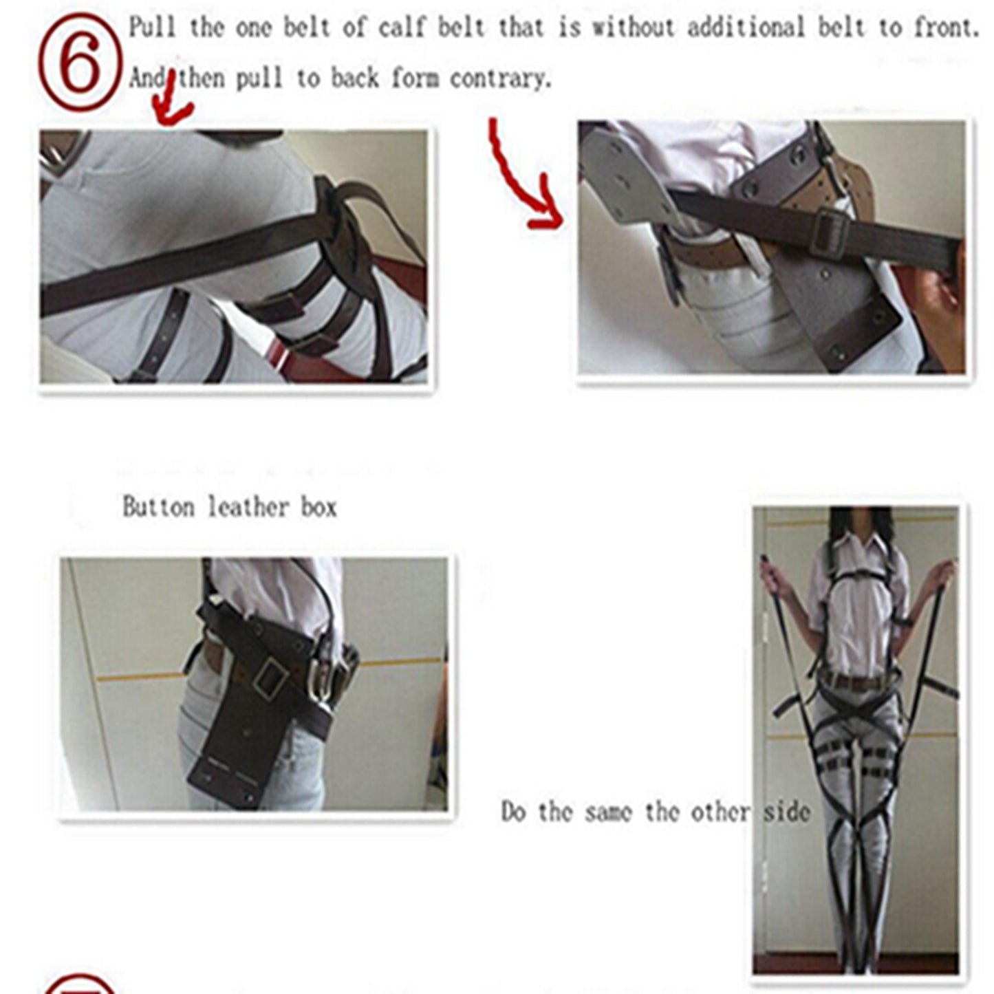 Attack on titan cosplay costume shingeki no kyojin recon corps mikasa ackerman harness belt hook