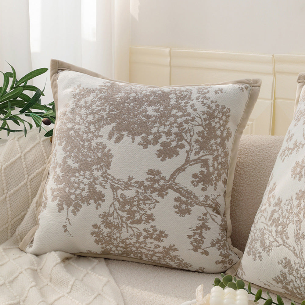 textured embroidery, subtle floral throw pillow covers Pack of 2of 18"x18"