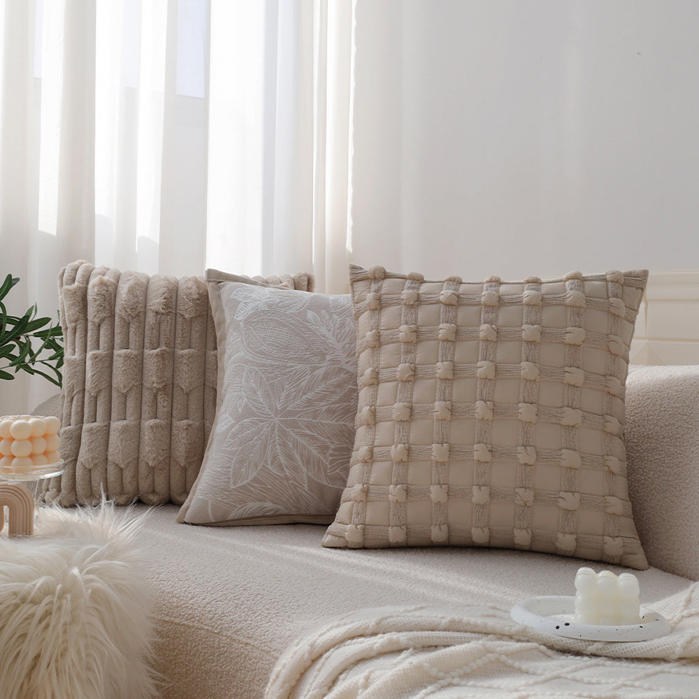 Red decorative throw pillow by fancy & stacy