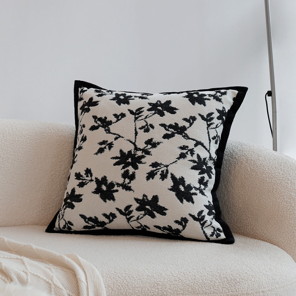 18x18 black 2-piece pillow cover set by fancy & stacy