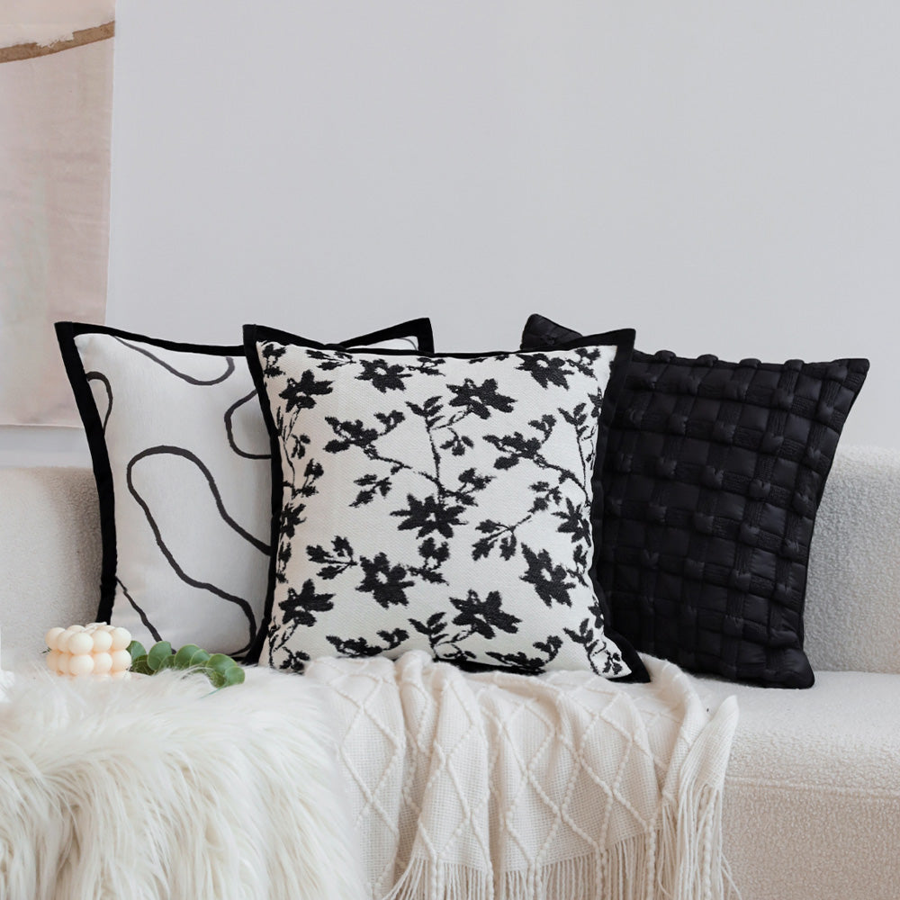 Red floral throw pillow cover by fancy & stacy home decor