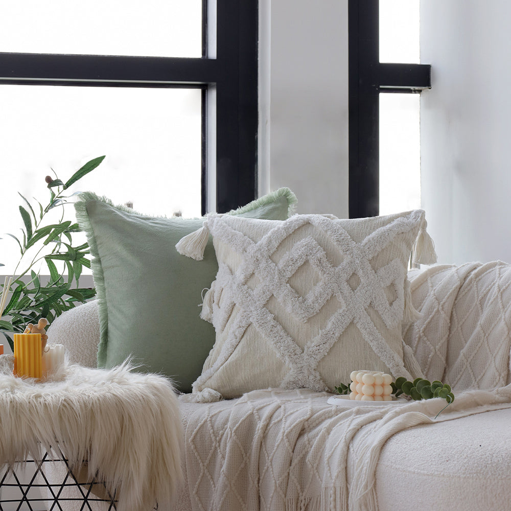 Boho throw pillow cover by fancy & stacy home decor