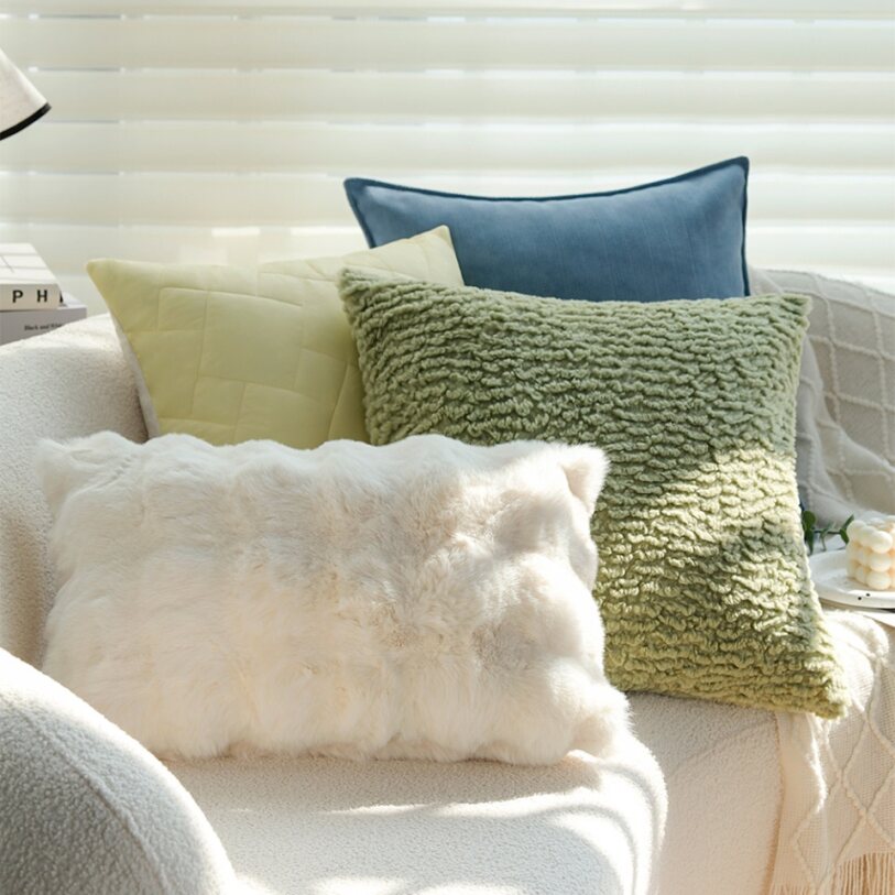 Pack of 1 Soft Textured Chenille Throw Pillow with insert – Cozy Decorative Accent Pillow size 18"x18"