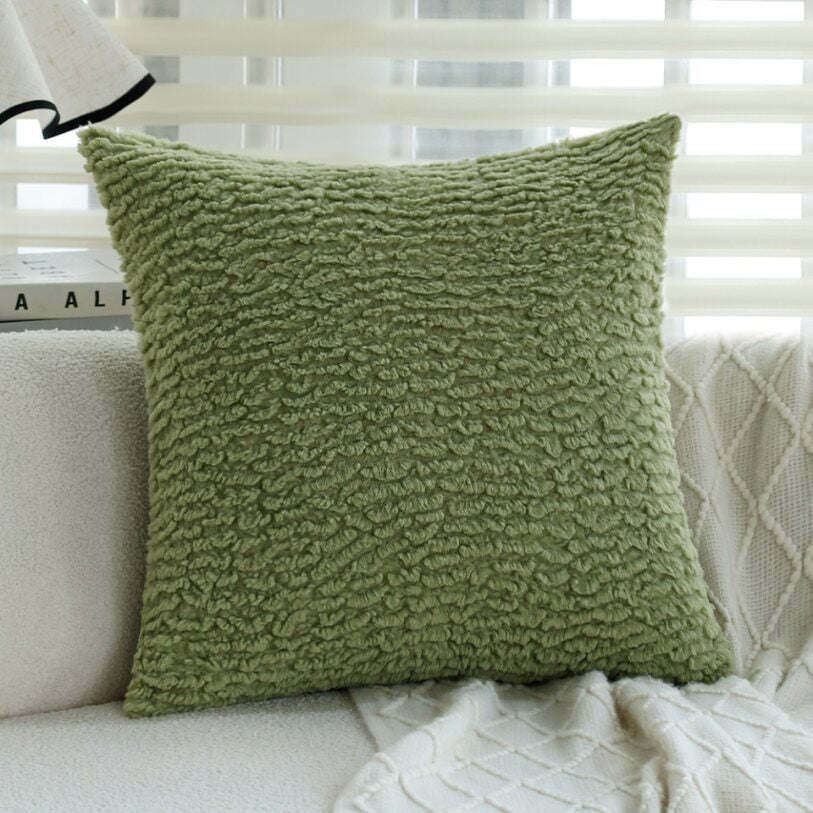 Pack of 1 Soft Textured Chenille Throw Pillow with insert – Cozy Decorative Accent Pillow size 18"x18"