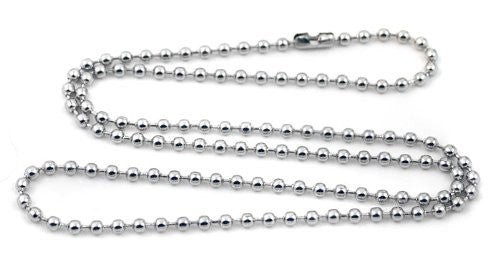 1.5mm-5mm 10"-100" Silver Stainless Steel Ball Necklace Chain HN6 USA Seller