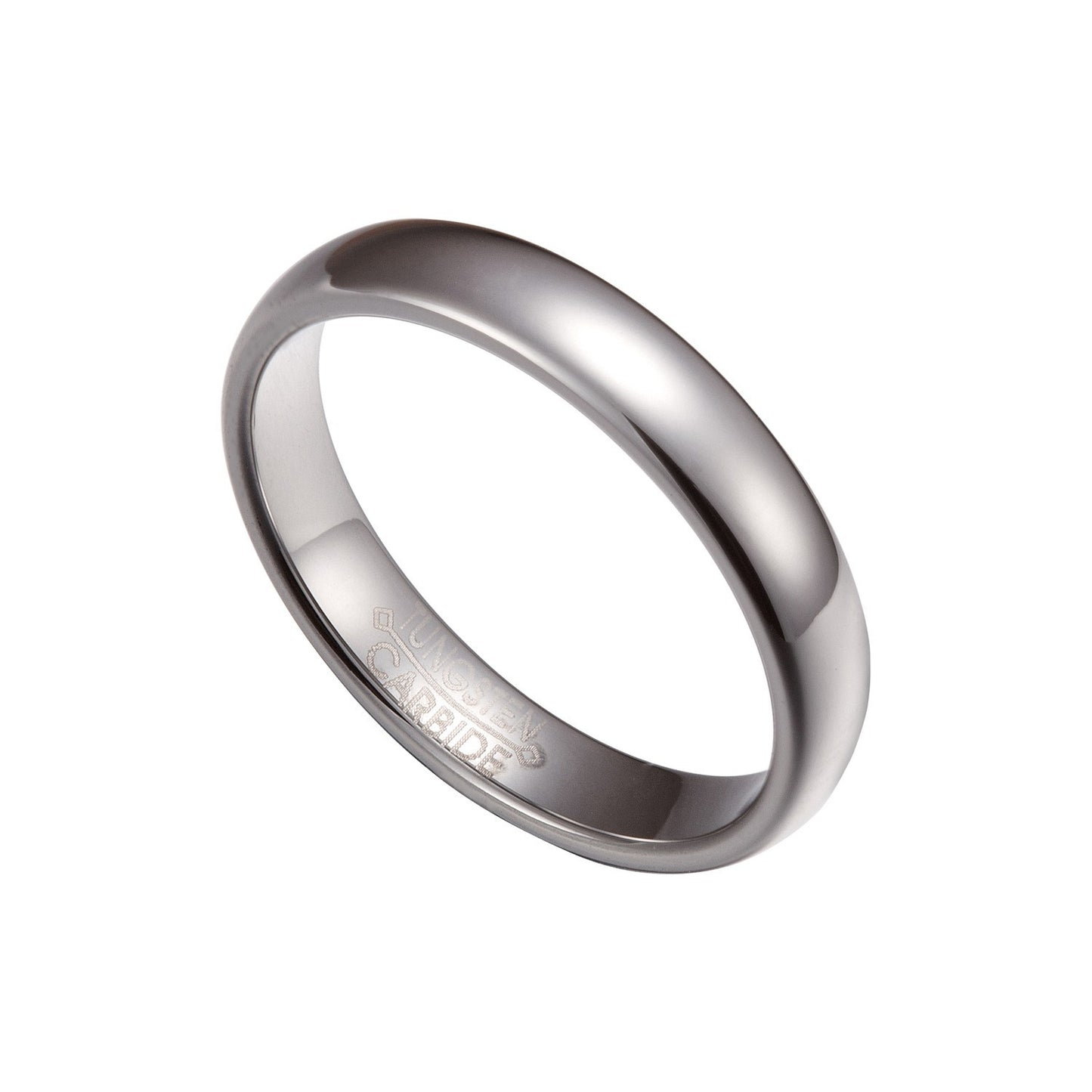 Silver Tungsten Carbide 4mm Comfort Fit Plain Rings Wedding Band Size 4-12 TG026