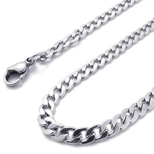 4 MM 10"-100" Silver Stainless Steel Curb Necklace Chain Sb15 USA Seller