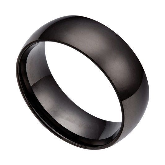 Us Seller Black 10mm Stainless Steel Wedding Band Ring Size 8-15 SR21