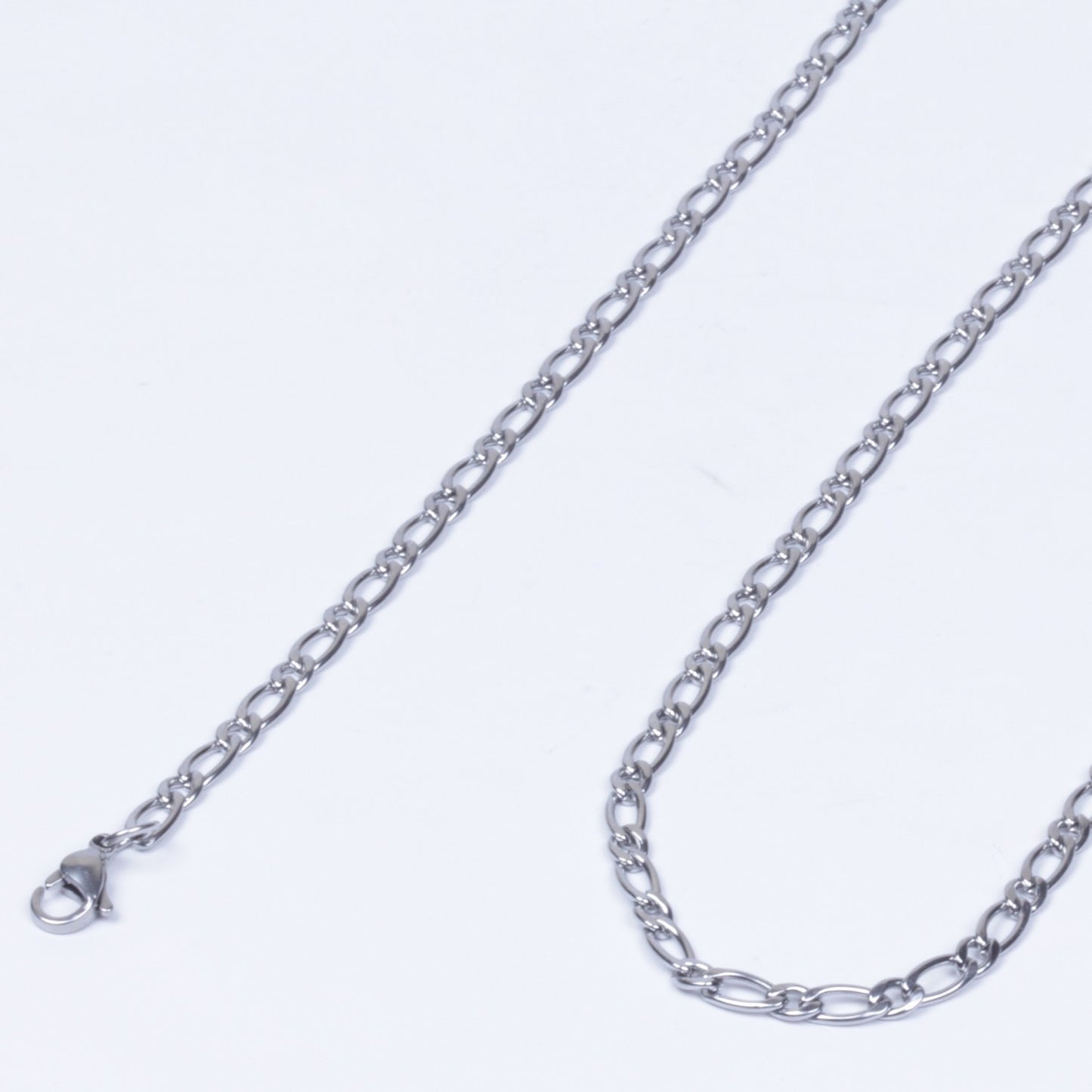 7.5 MM 10"-100" Silver Stainless Steel Curb Necklace Chain Sb25 USA Seller