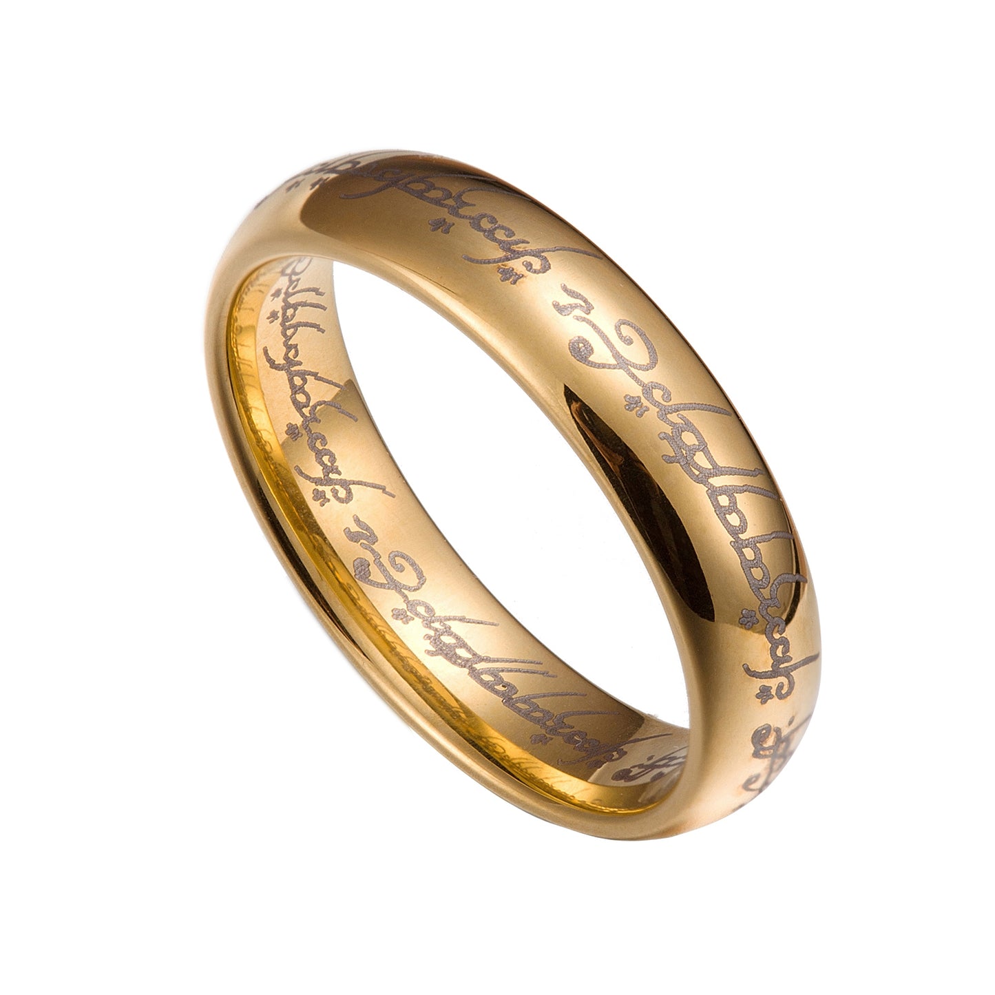 Gold Tungsten Carbide 5 6 7 8MM Lord Of The Rings Band Plain Size 5-13 HT3
