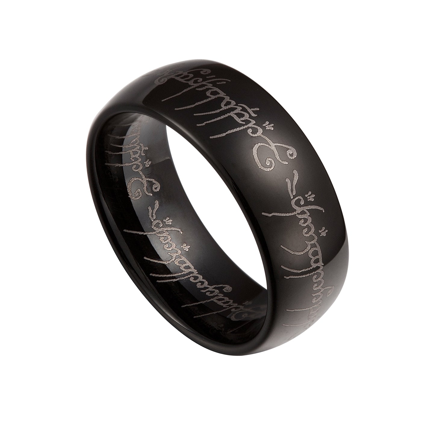 Black Tungsten Carbide 5 6 7 8 MM Lord Of The Rings Band Plain Size 5-13 HT4