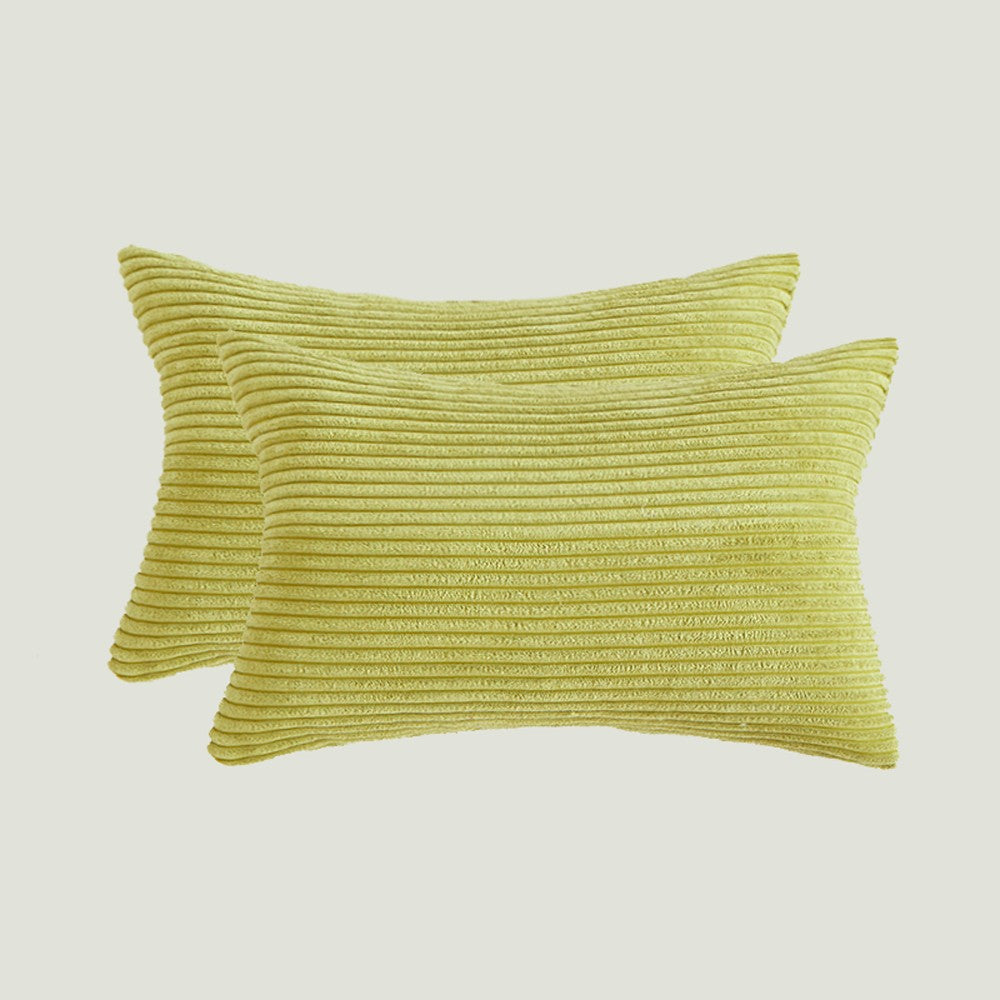 Set of 2  Stripe Throw Pillows (With Inserts) 7 colors 3 sizes options size 18"x18", 20"x20" and 12"x20"