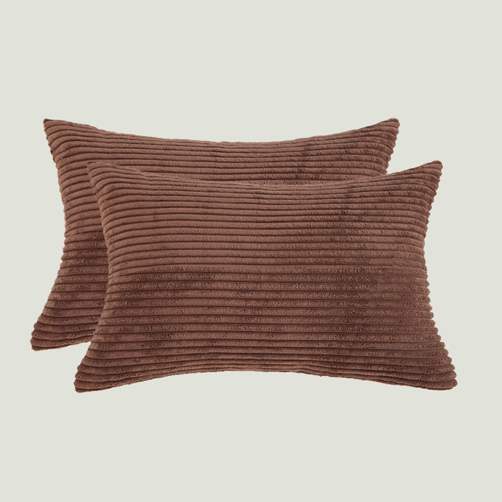 Set of 2  Stripe Throw Pillows (With Inserts) 7 colors 3 sizes options size 18"x18", 20"x20" and 12"x20"