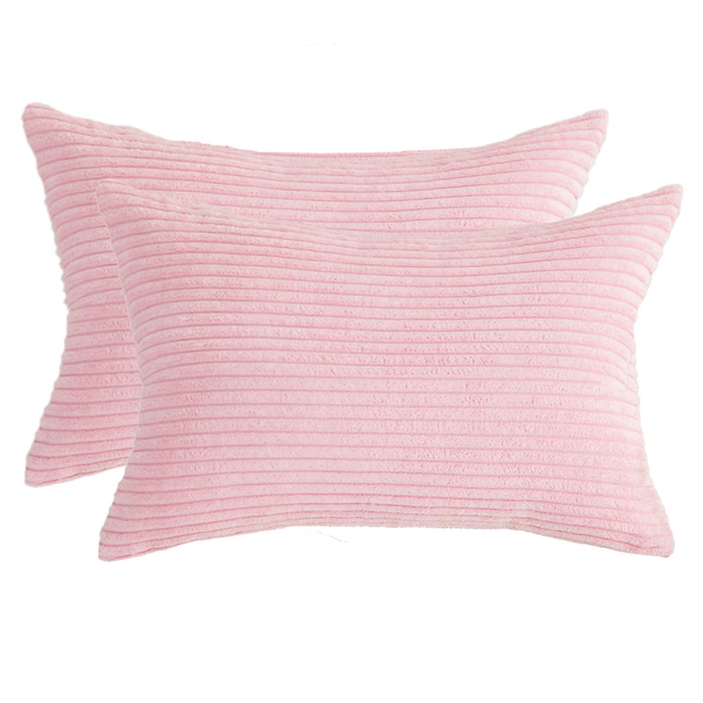 Set of 2  Stripe Throw Pillows (With Inserts) 7 colors 3 sizes options size 18"x18", 20"x20" and 12"x20"