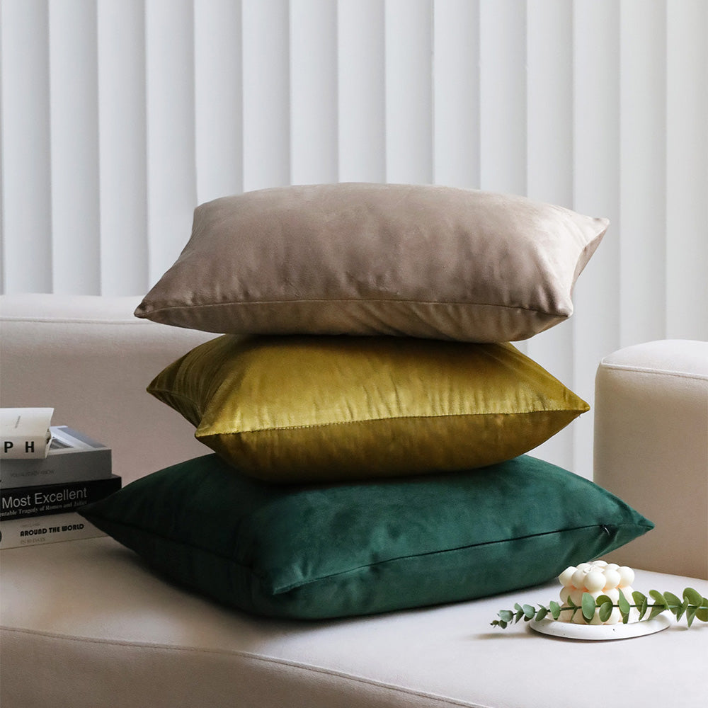 2-piece velvet decorative pillow bundle by fancy & stacy