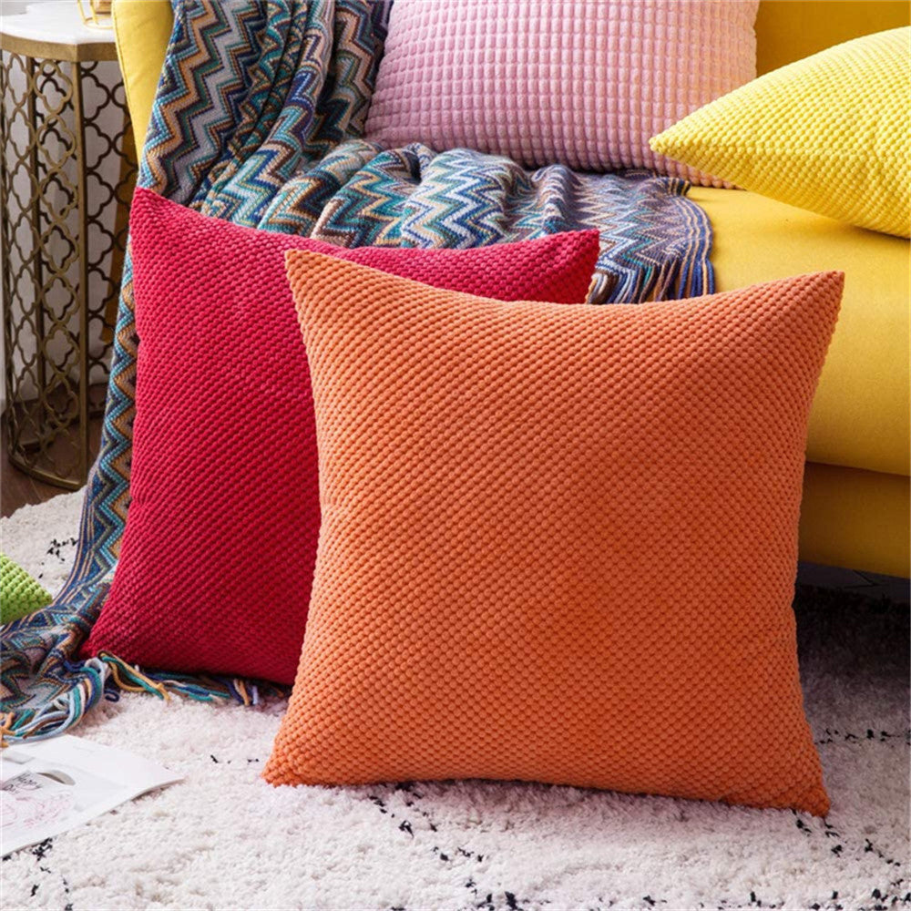 18x18 red&orange decorative throw pillow by fancy & stacy