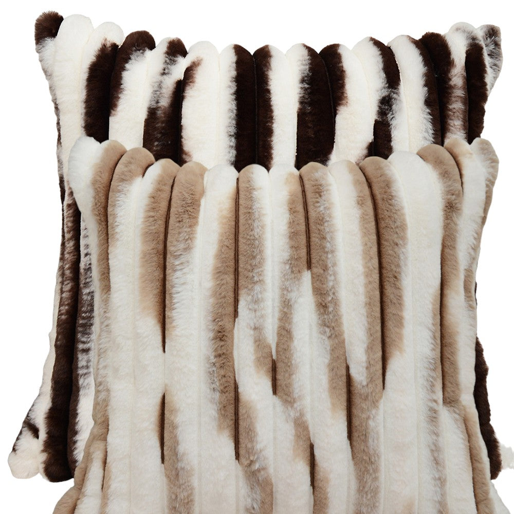 Set of 2 Polyester Blend Throw Square Pillow Cover & Insert size 18"x18" Ombre colors