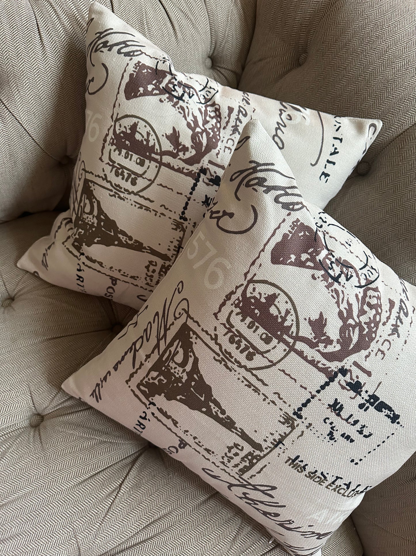 Vintage throw pillow cover by fancy & stacy home decor