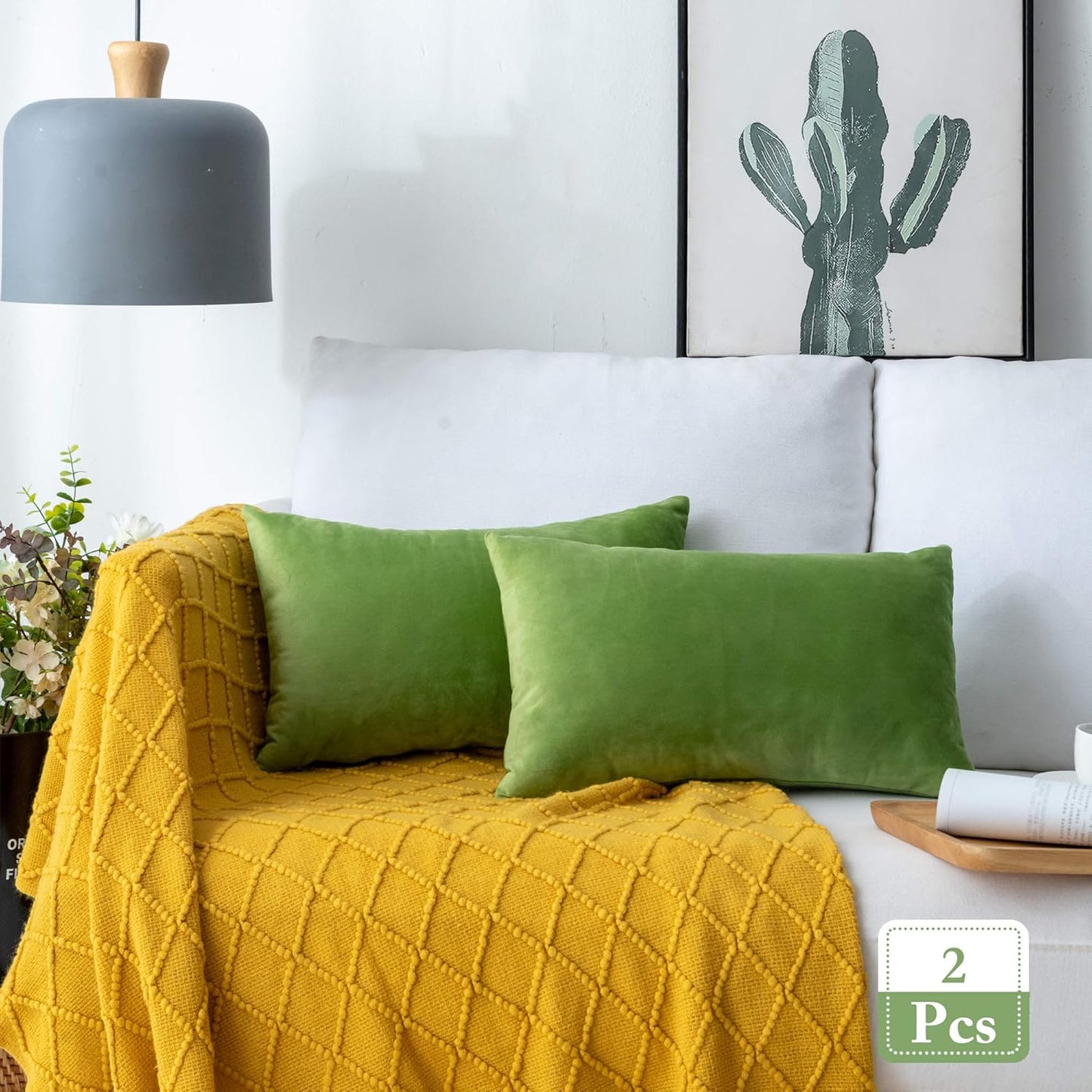 12"x20" luxury velvet lumbar support throw pillow 7 vibrant colors with 330g  insert included 1pc