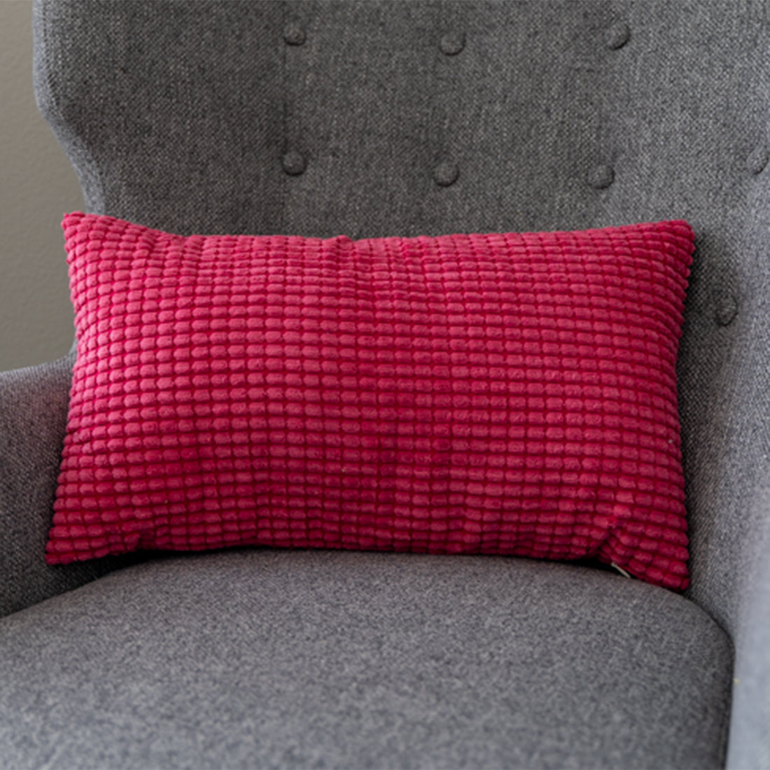 12x20 red throw pillow with 450g insert by fancy & stacy