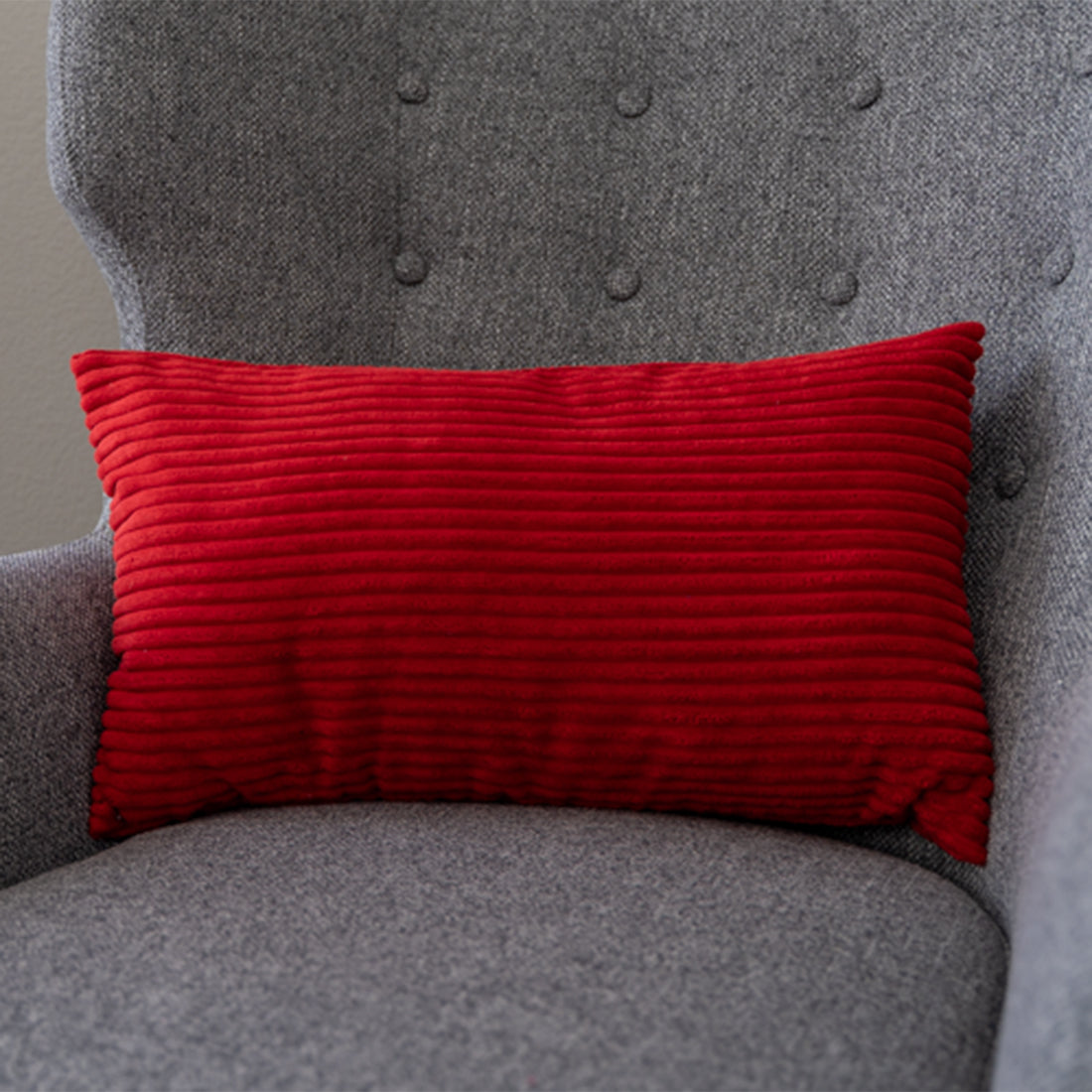 12x20 gray throw pillow with 450g insert by fancy & stacy