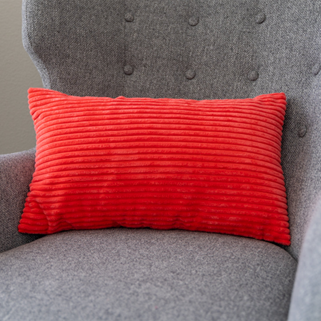 12x20 red throw pillow with 450g insert by fancy & stacy