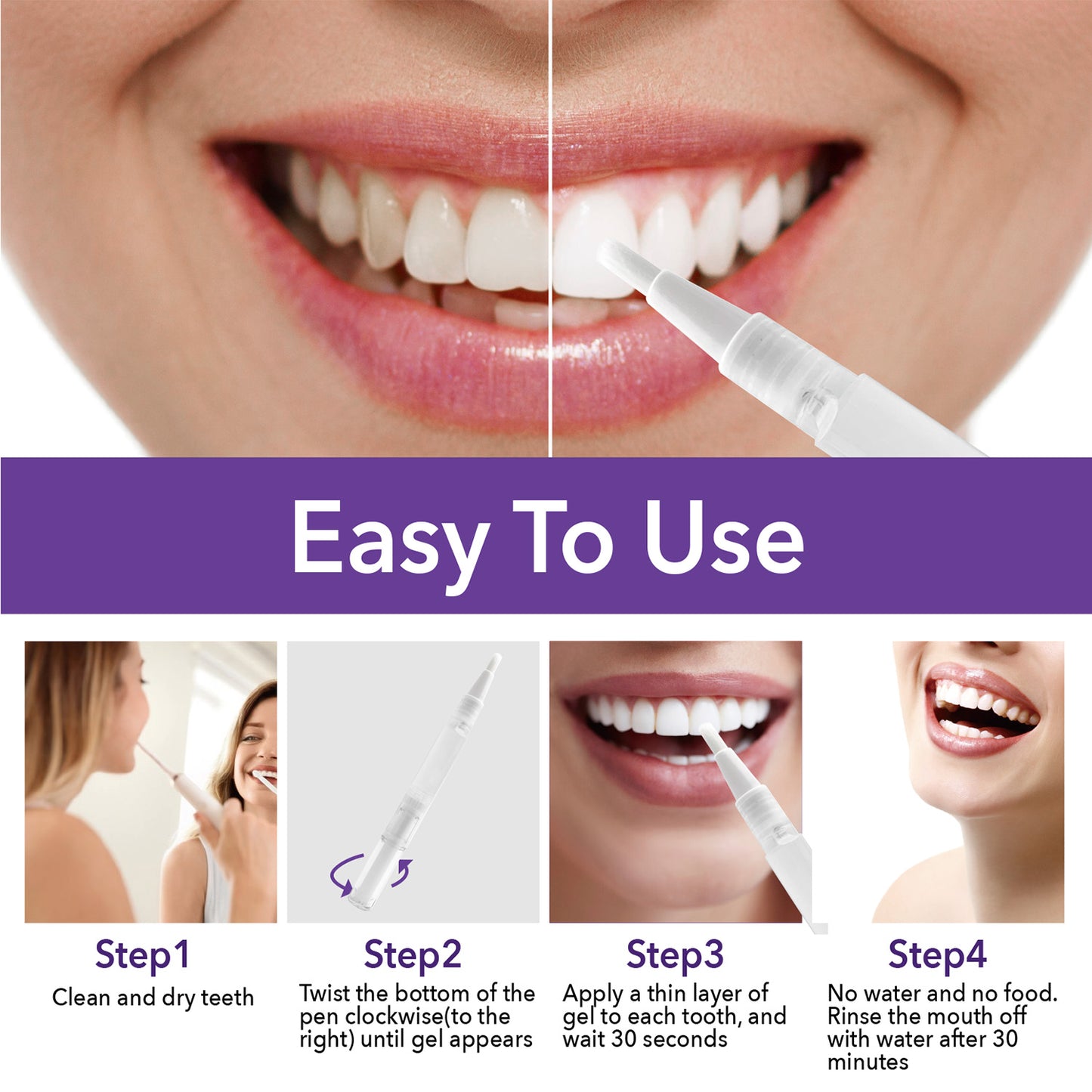 [TEETHPEN-2PACK] 35% carbamide peroxide teeth whitening gel pen -2ml