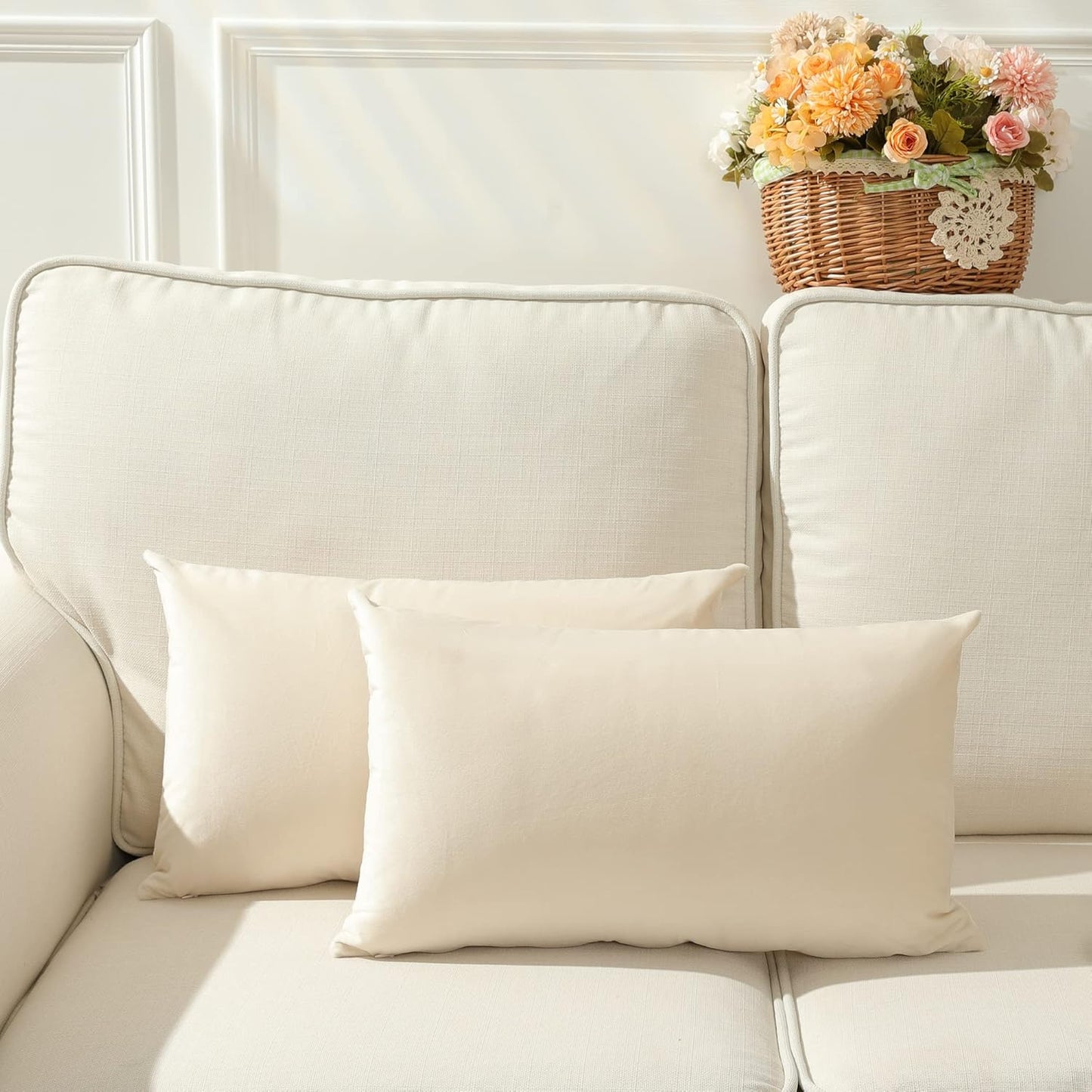 12"x20" luxury velvet lumbar support throw pillow 7 vibrant colors with 330g  insert included 1pc