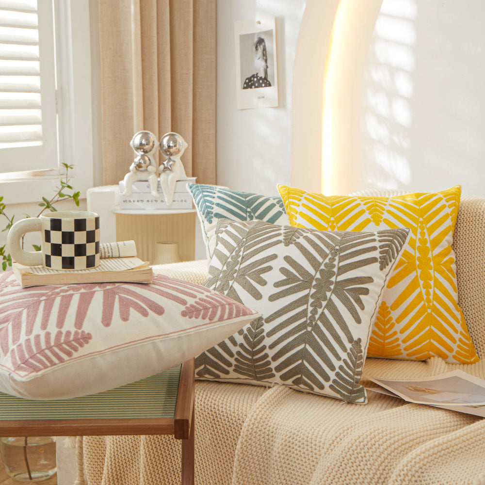 18x18 gray decorative throw pillow by fancy & stacy