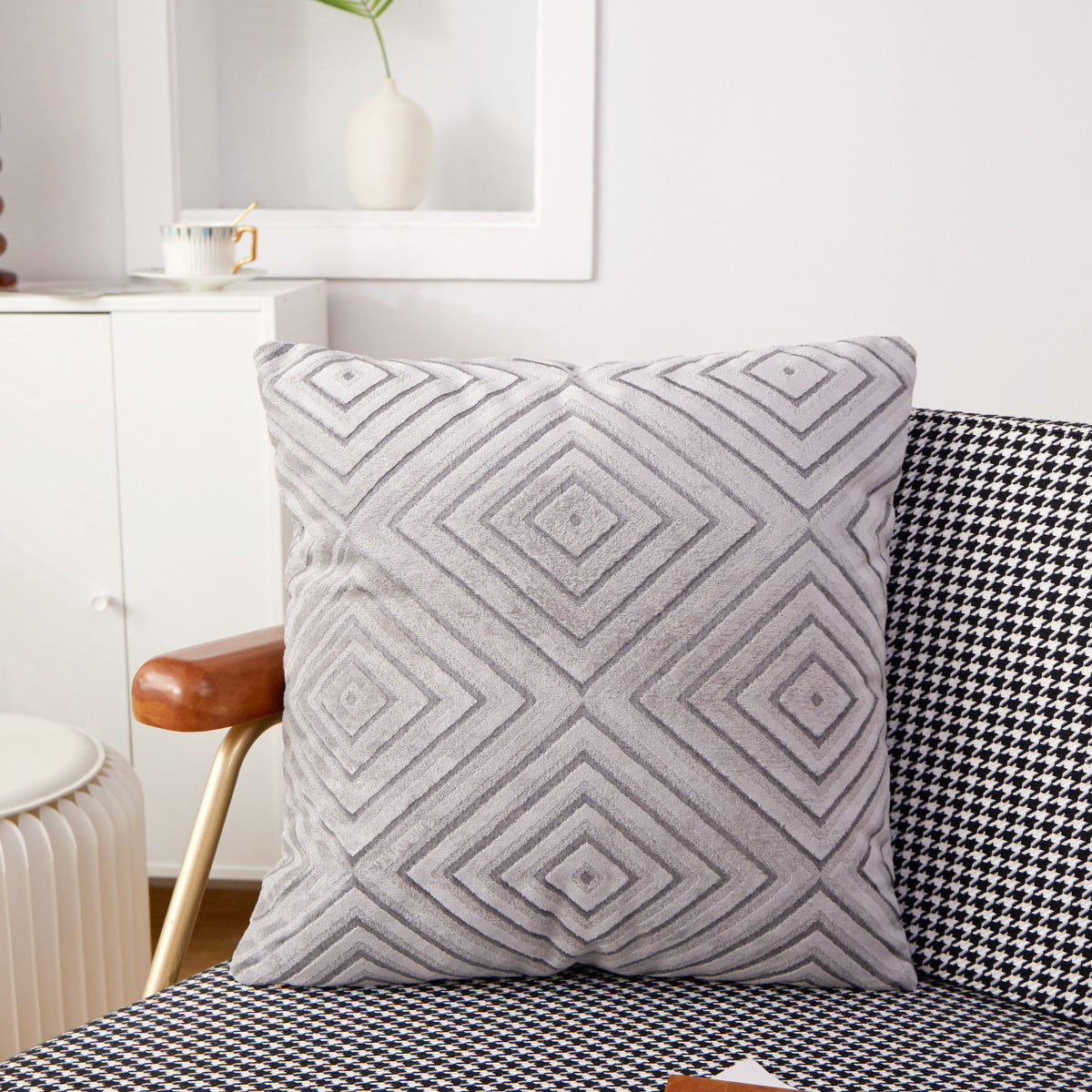 18x18 decorative throw pillow by fancy & stacy