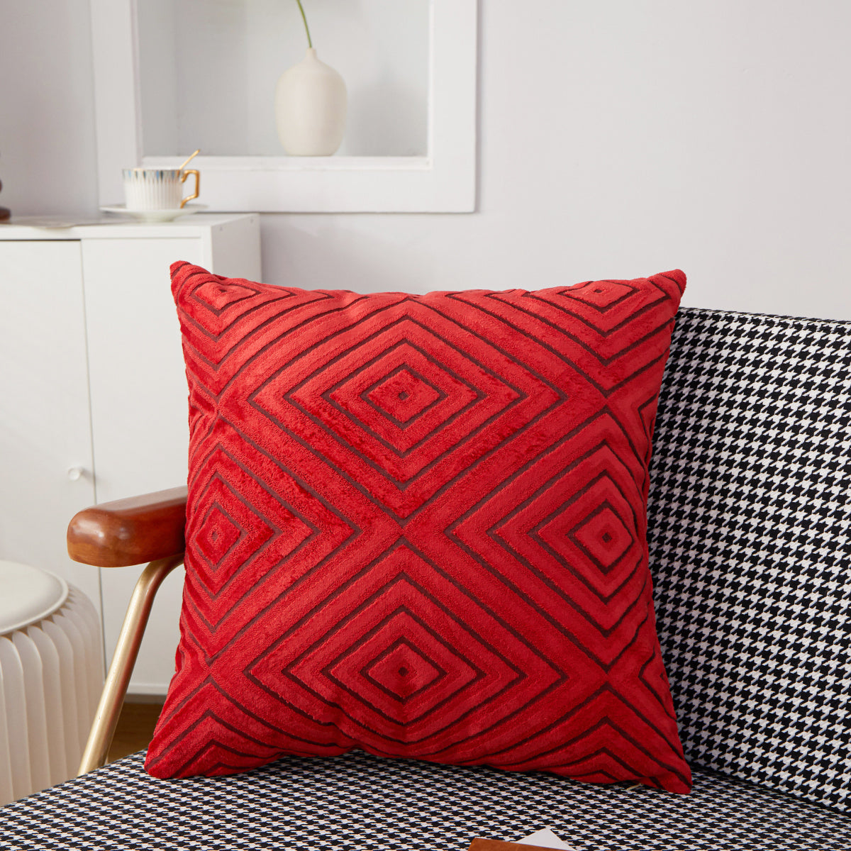 18x18 decorative throw pillow by fancy & stacy